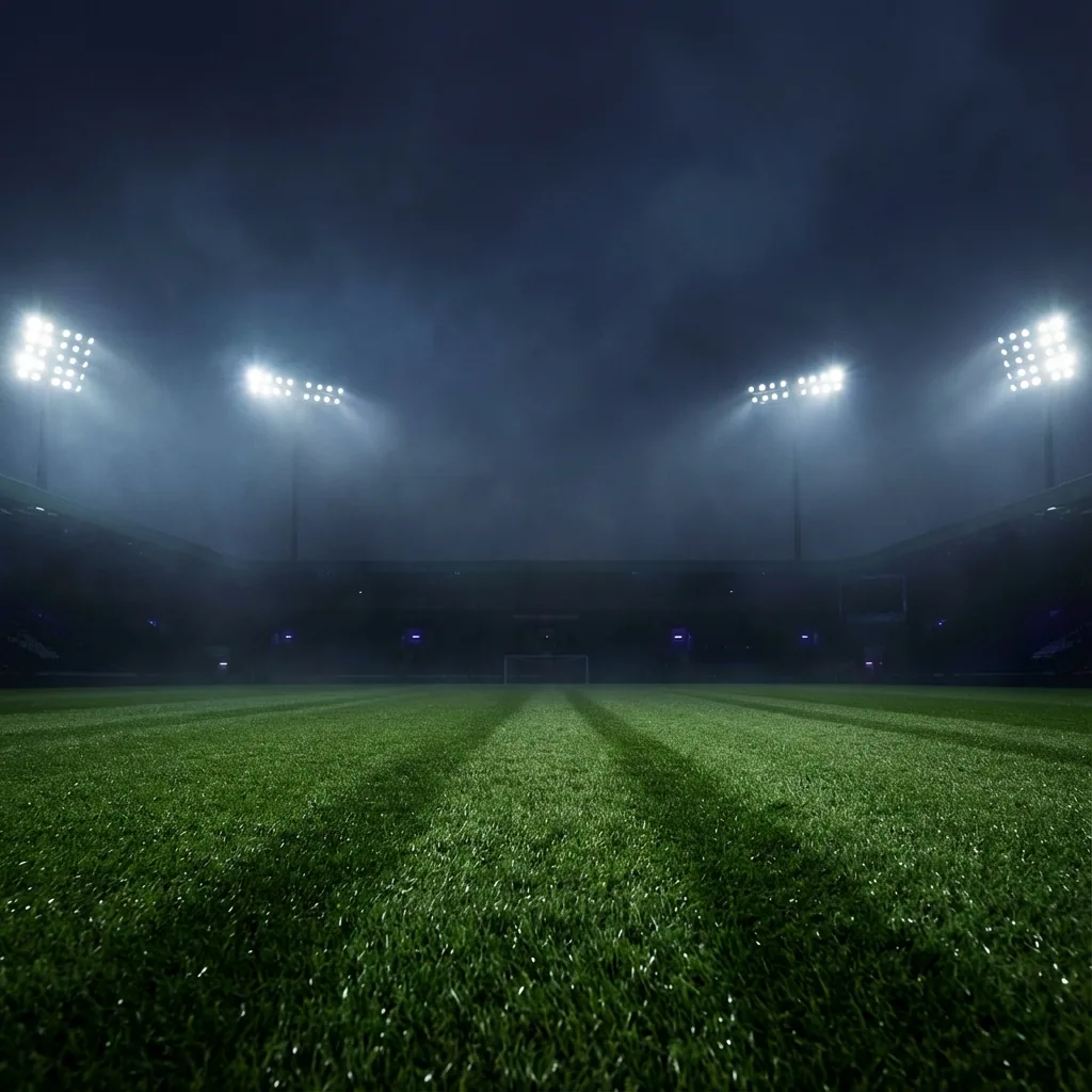Premium floodlit football pitch at night