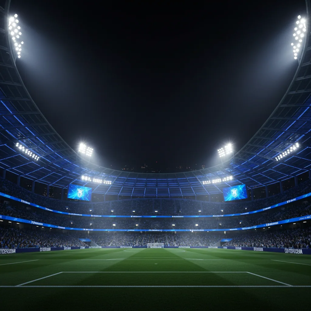 Football Stadium Floodlights at Night - Football coaching Training Location